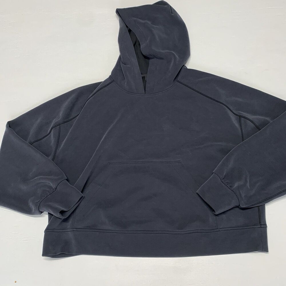Lululemon Rare Soft Stream Pullover Hoodie, Size 12 Dark Blue